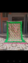 Charger l'image dans la galerie, Tapis Béni Ouarain Neuf tout en relief Green Love