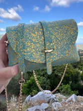 Charger l'image dans la galerie, Sac B en cuir version terrazzo or bleu mint Tequila Sunset 🩵🩵🔥🔥🔥