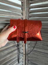 Charger l'image dans la galerie, Sac B en cuir rouille irisé métallisé Pumpkin Rock 🔥🔥🔥🔥
