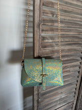 Charger l'image dans la galerie, Sac B en cuir version terrazzo or bleu mint Tequila Sunset 🩵🩵🔥🔥🔥