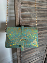 Charger l'image dans la galerie, Sac B en cuir version terrazzo or bleu mint Tequila Sunset 🩵🩵🔥🔥🔥