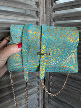 Charger l'image dans la galerie, Sac B en cuir version terrazzo or bleu mint Tequila Sunset 🩵🩵🔥🔥🔥
