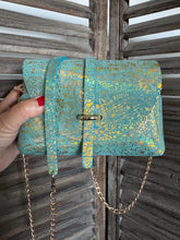 Charger l'image dans la galerie, Sac B en cuir version terrazzo or bleu mint Tequila Sunset 🩵🩵🔥🔥🔥