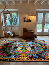 Charger l'image dans la galerie, Tapis Moldave Vintage en laine bouillie et soie Aquarius 2