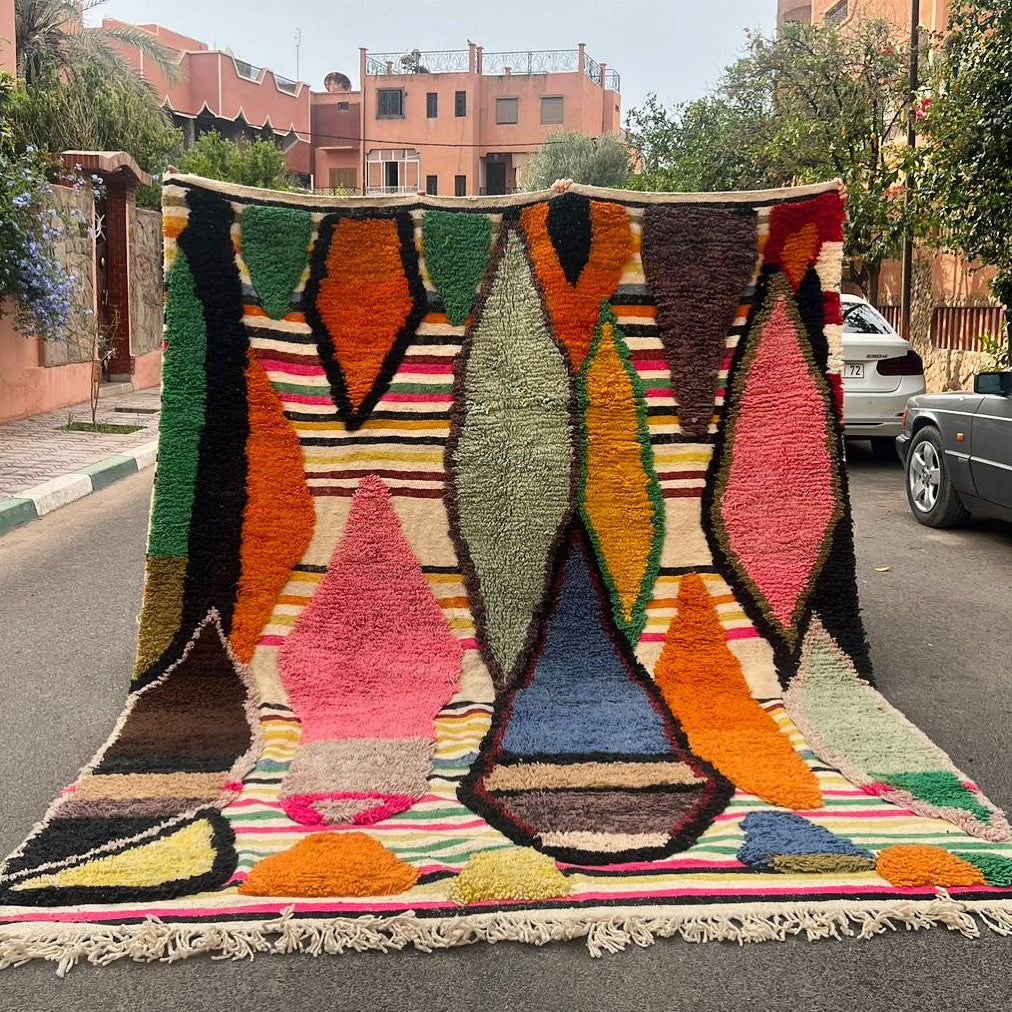 Tapis Boujaad Neuf en laine recyclée Polka 3