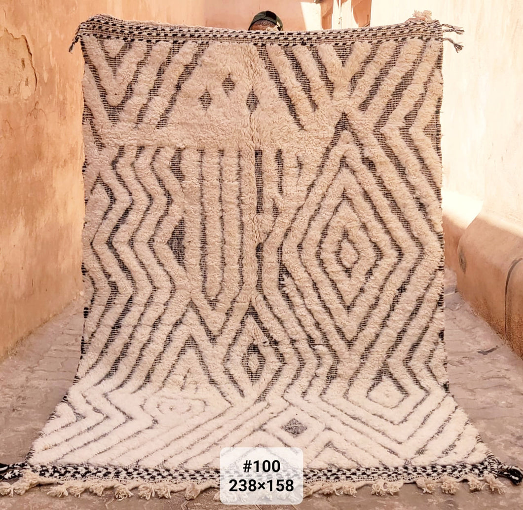 Tapis Béni Ouarain Neuf tissé sur un Kilim Neuf Méduse 4