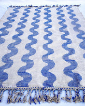 Charger l&#39;image dans la galerie, Tapis Béni Ouarain Neuf Blue blue blue
