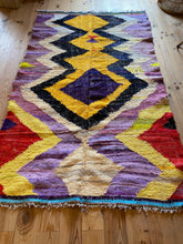 Charger l&#39;image dans la galerie, Tapis Kilim Boucherouite Neuf en coton et soie Good Vibes 2
