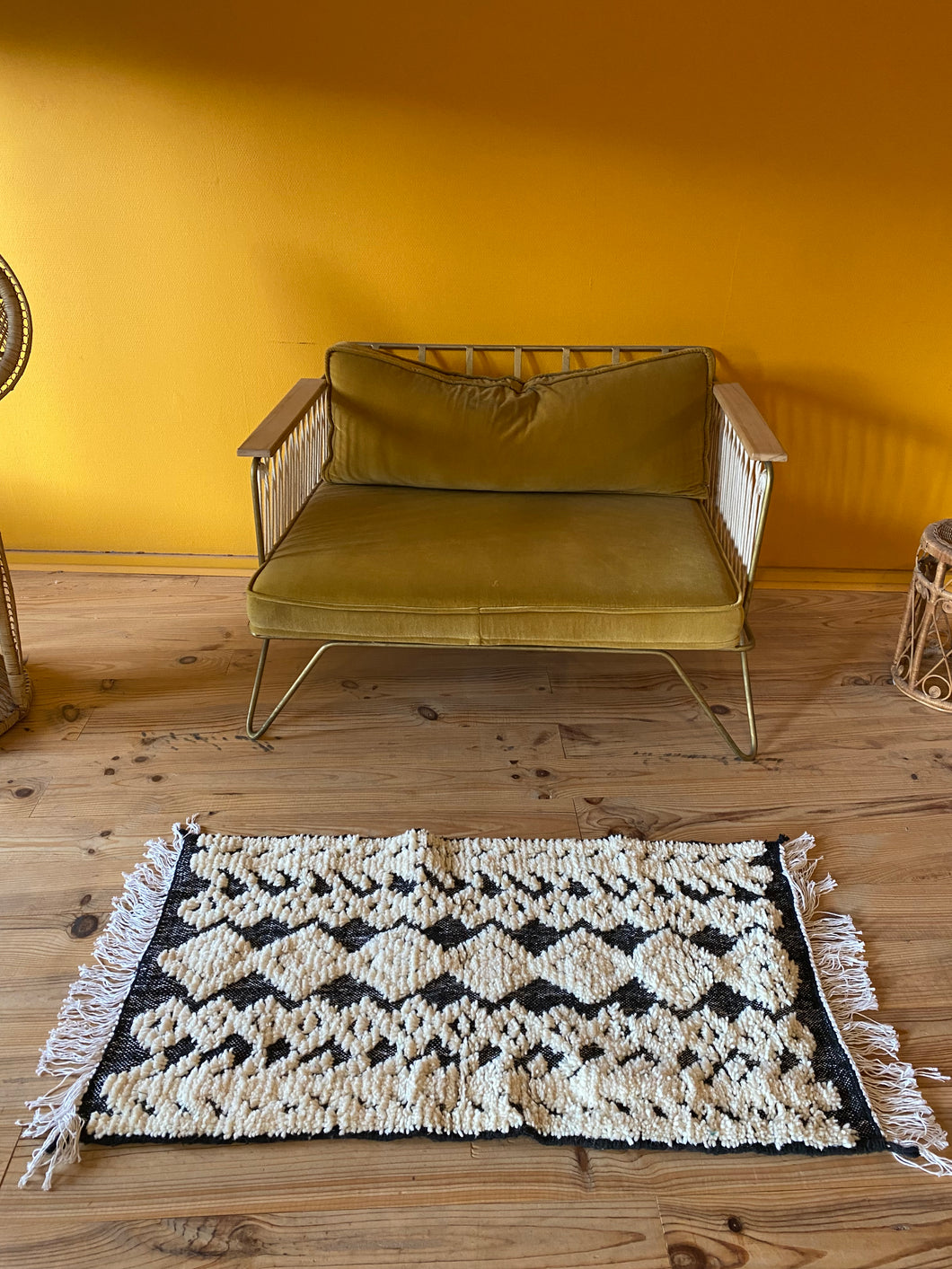 Tapis Béni Ouarain Neuf tissé sur un Kilim Neuf Bamba 3