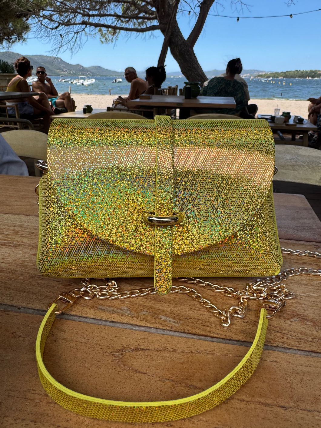Sac Bee By Sandra en cuir HOlogramme Gold Bling ☀️☀️🔥🔥🔥🪩🪩🪩
