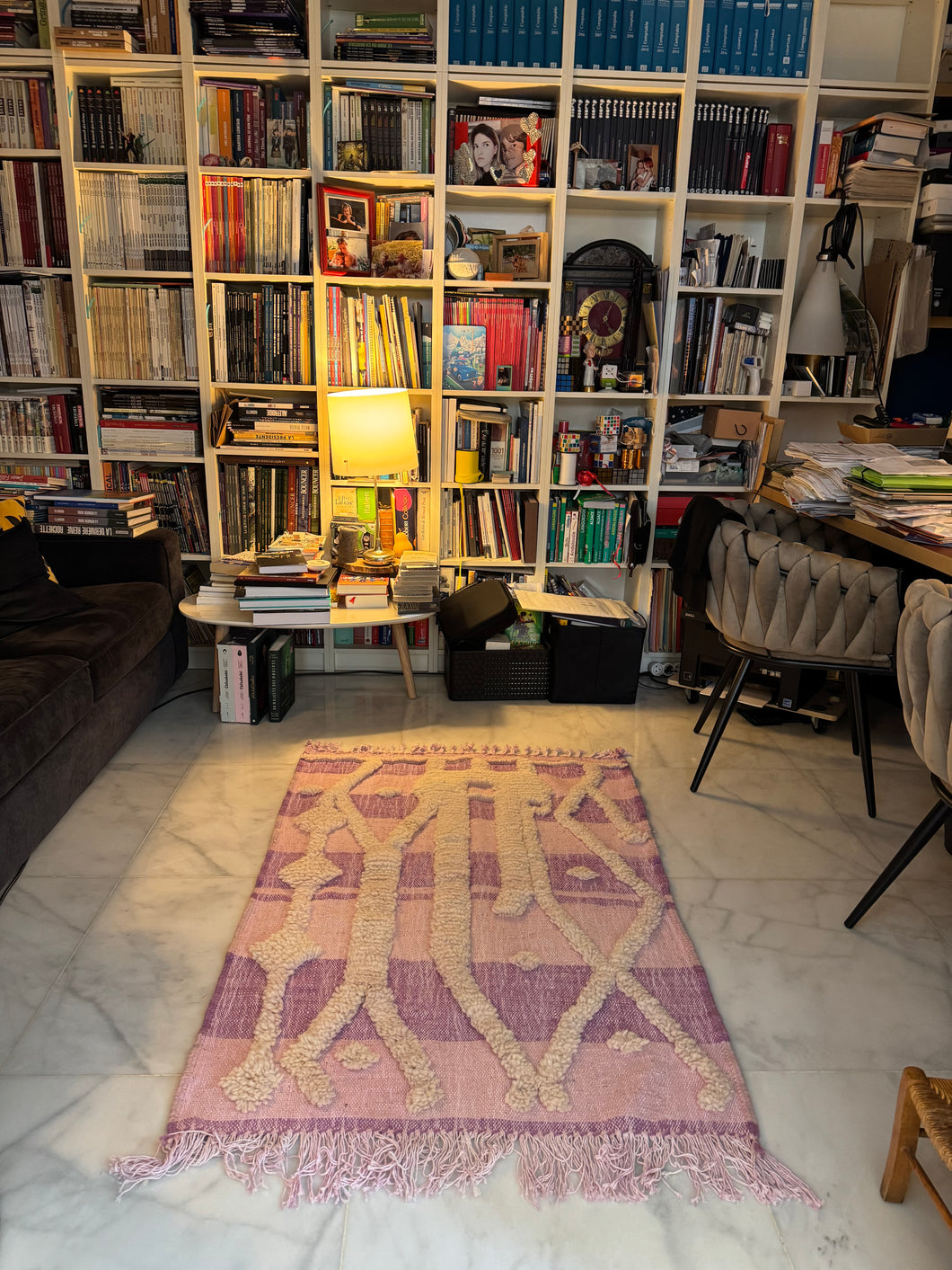 Tapis Béni Ouarain Neuf tissé sur un Kilim Neuf Life 4