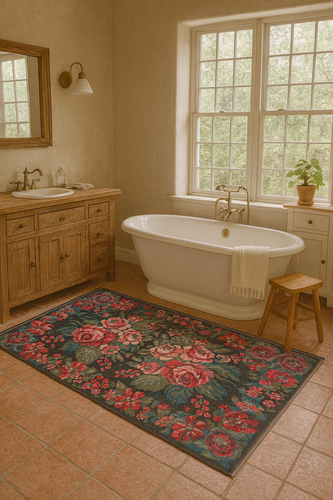 Tapis Moldave dans une salle de bains