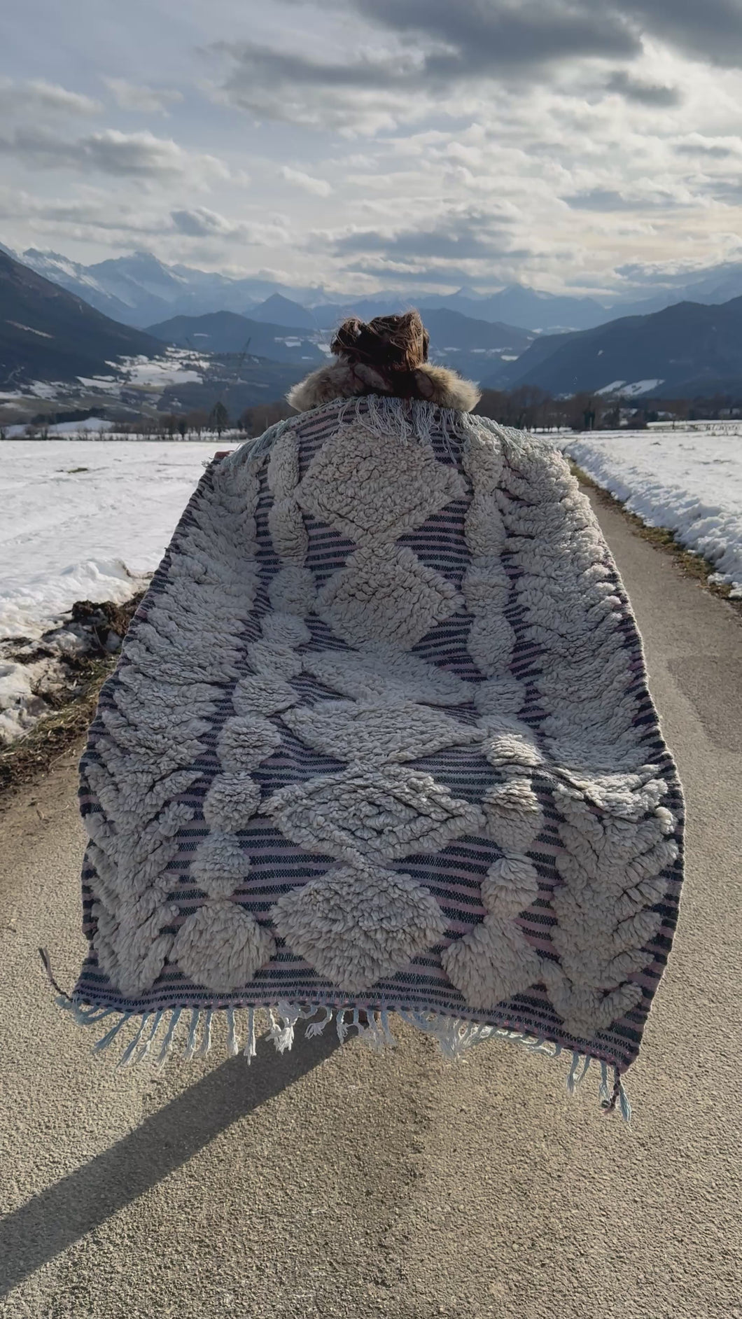 Tapis Béni Ouarain Neuf tissé sur un Kilim Neuf Hype 6