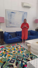 Charger et lire la vidéo dans la visionneuse de la Galerie, Tapis Béni Ouarain Neuf tissé sur un Kilim Neuf Isa 1
