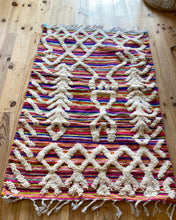 Charger l&#39;image dans la galerie, Tapis Mi Azilal Mi Boucherouite Neuf tissé sur un Kilim Neuf Malabar 3
